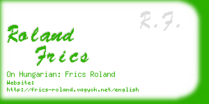 roland frics business card